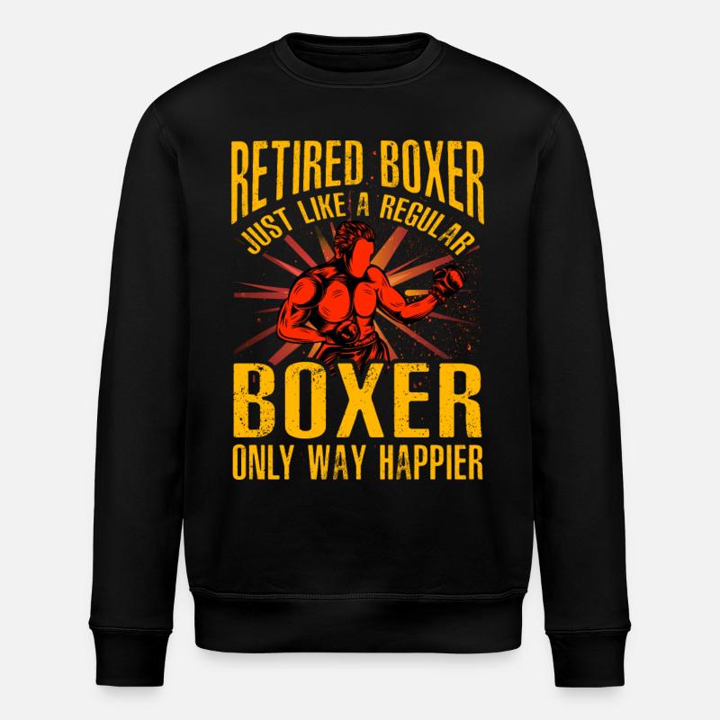 Retired Boxer - Stanley/Stella ROLLER Unisex Organic Sweatshirt - black
