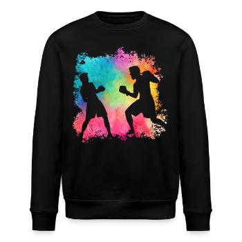 Boxen - Stanley/Stella Unisex Bio-Sweatshirt ROLLER - Schwarz - Vorne - Nik (191cm)