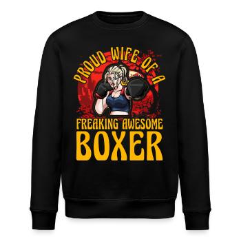 Fière épouse d’un boxeur génial - Sweat bio ROLLER Stanley/Stella Unisexe - noir - Devant - Nik (191cm)