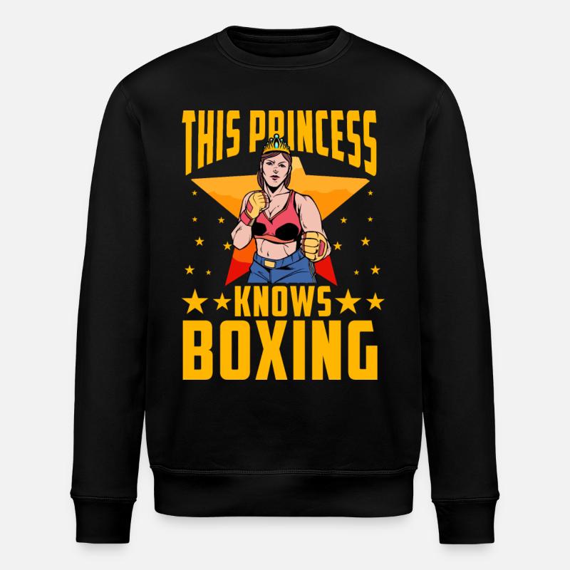 Cette princesse connaît la boxe - Sweat bio ROLLER Stanley/Stella Unisexe - noir