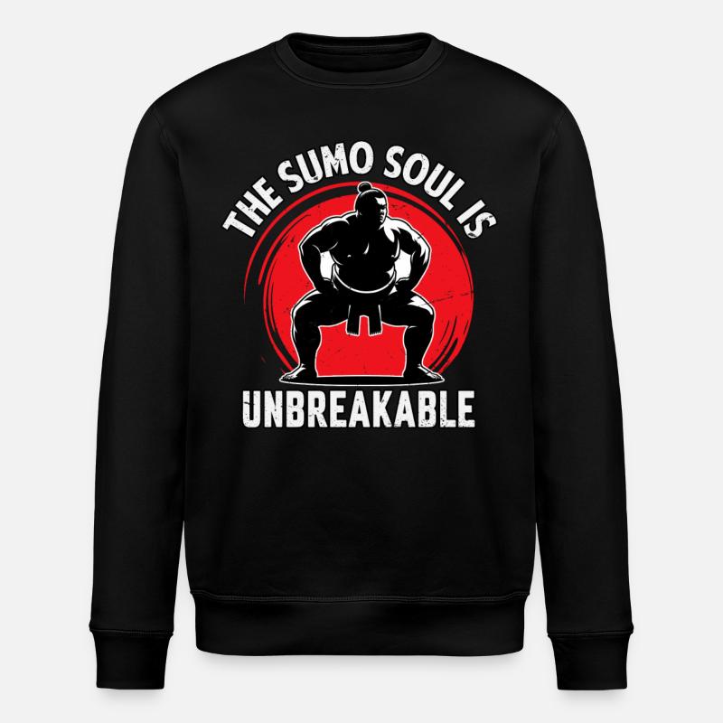 Die Sumo-Seele ist unzerbrechlich - Stanley/Stella Unisex Bio-Sweatshirt ROLLER - Schwarz