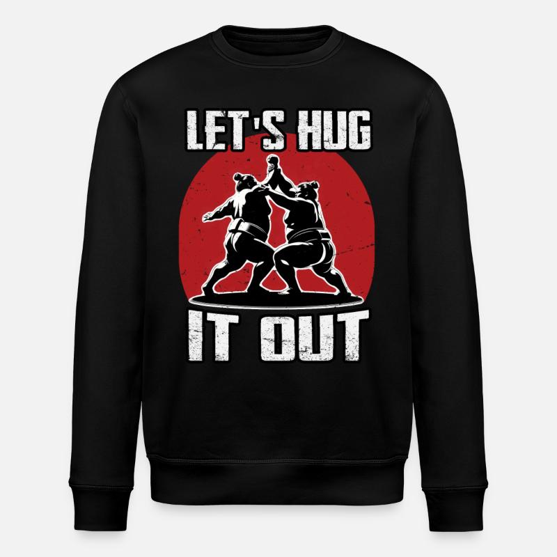 Lass es uns umarmen Sumo - Stanley/Stella Unisex Bio-Sweatshirt ROLLER - Schwarz