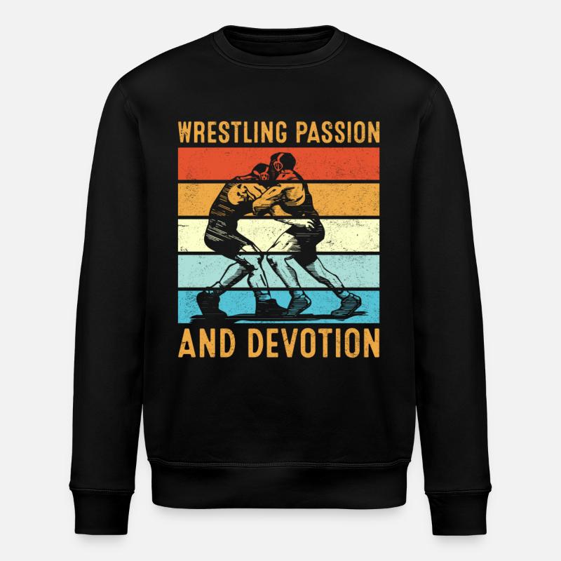 Wrestling passion and devotion - Stanley/Stella ROLLER Unisex Organic Sweatshirt - black