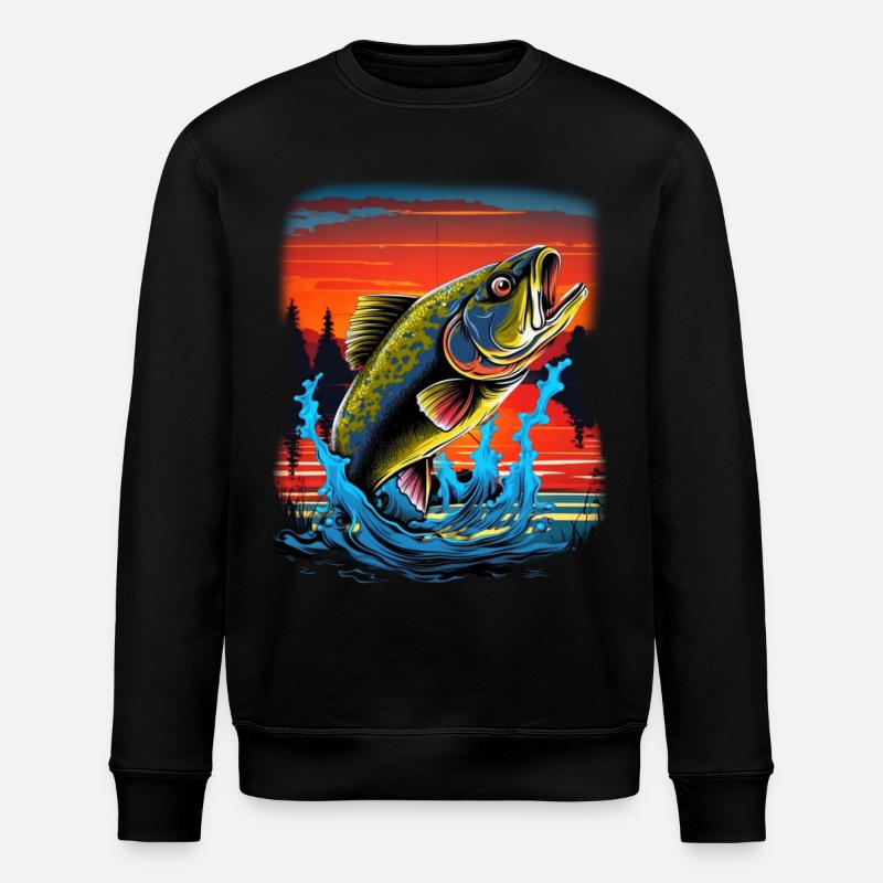 Barsch-Fisch - Stanley/Stella Unisex Bio-Sweatshirt ROLLER - Schwarz