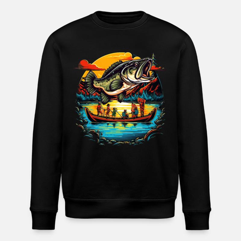 Barsch-Fisch - Stanley/Stella Unisex Bio-Sweatshirt ROLLER - Schwarz