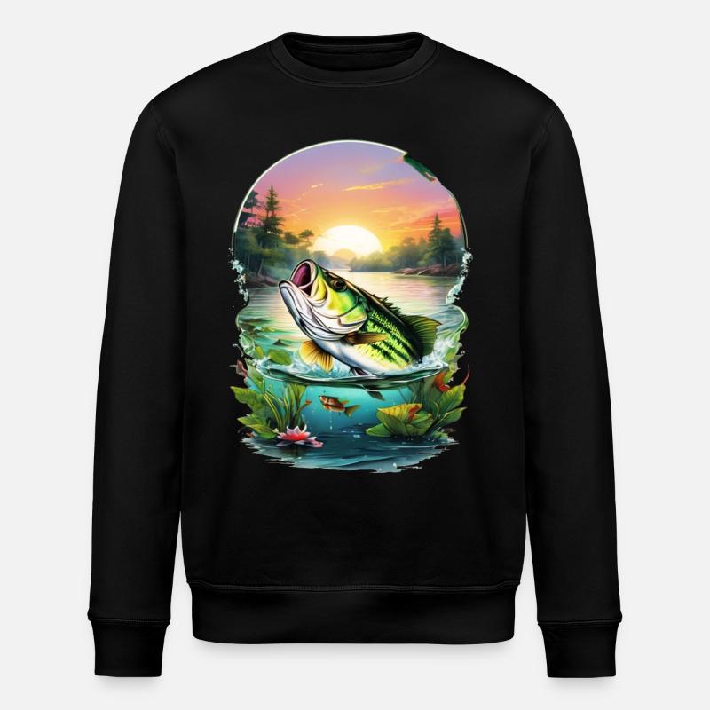 Barsch-Fisch - Stanley/Stella Unisex Bio-Sweatshirt ROLLER - Schwarz