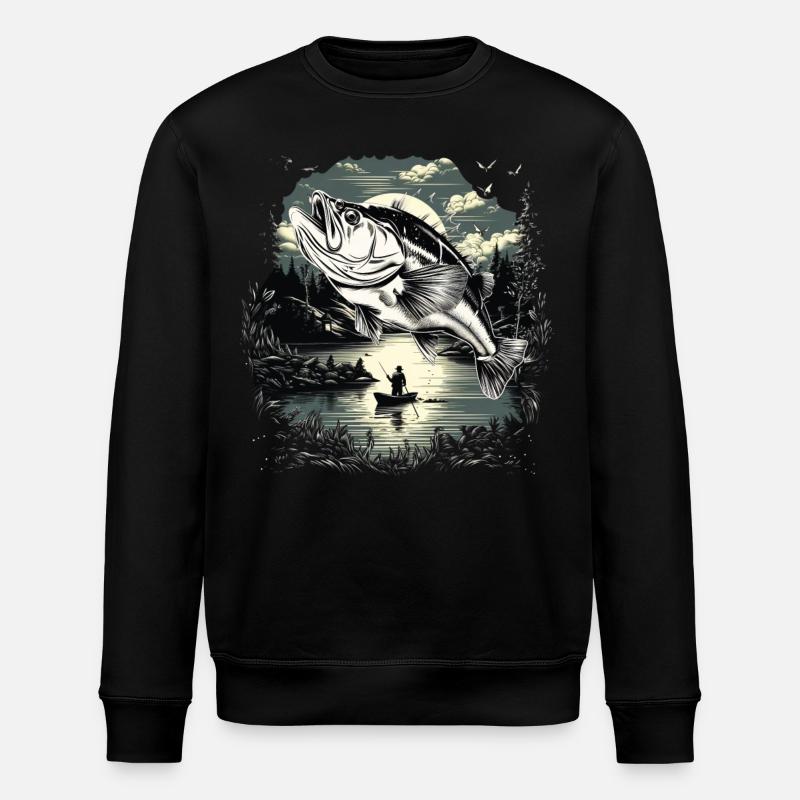 Poisson bar - Sweat bio ROLLER Stanley/Stella Unisexe - noir