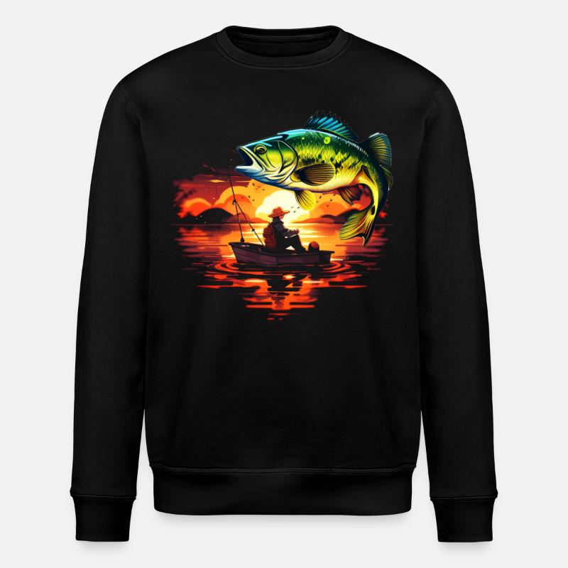 Barsch-Fisch - Stanley/Stella Unisex Bio-Sweatshirt ROLLER - Schwarz