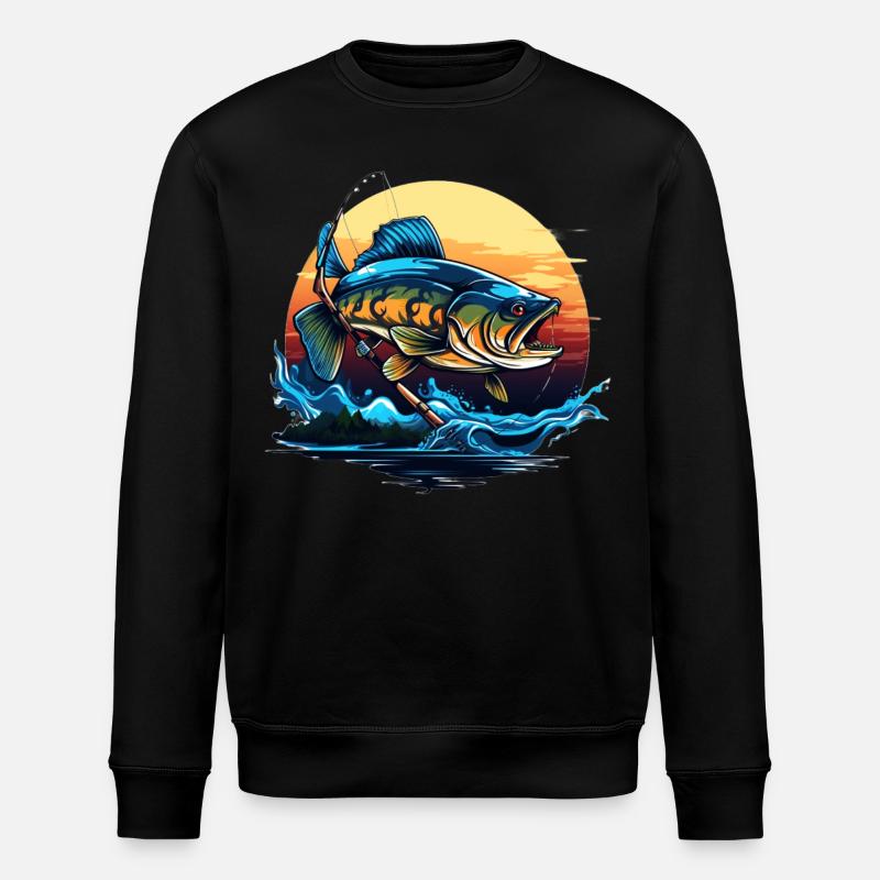 Poisson bar - Sweat bio ROLLER Stanley/Stella Unisexe - noir