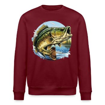 Poisson bar - Sweat bio ROLLER Stanley/Stella Unisexe - bordeaux - Devant - Nik (191cm)