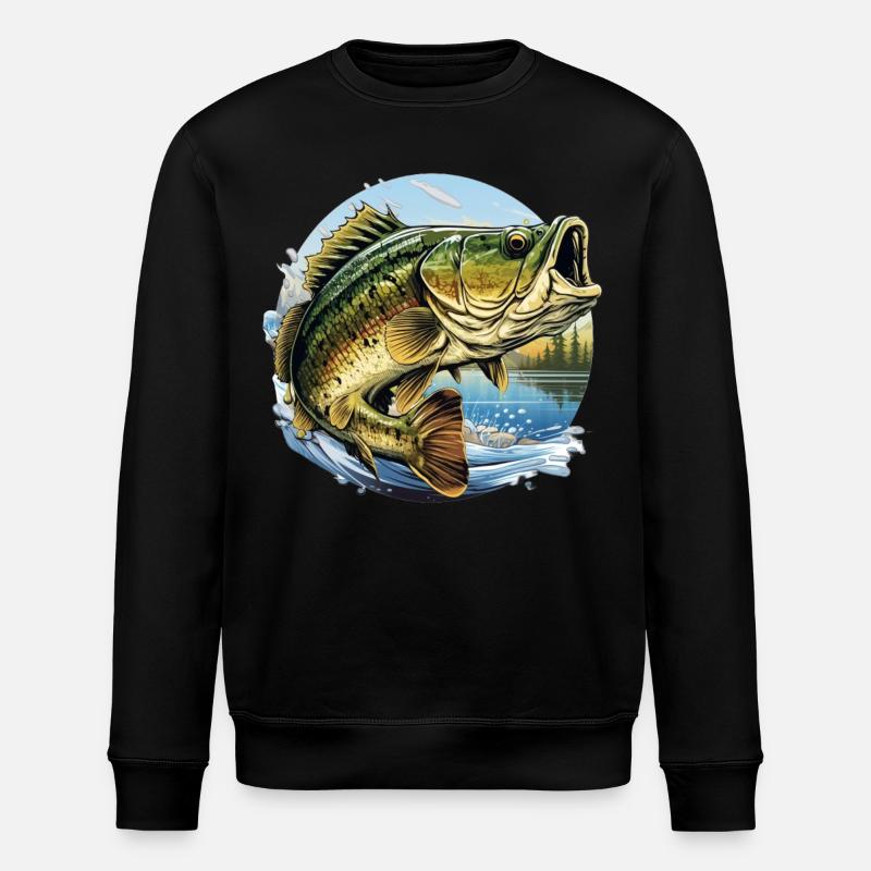 Barsch-Fisch - Stanley/Stella Unisex Bio-Sweatshirt ROLLER - Schwarz