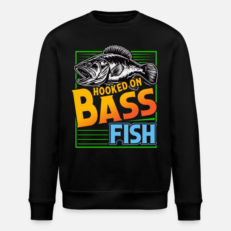 Süchtig nach Barschfischen - Stanley/Stella Unisex Bio-Sweatshirt ROLLER - Schwarz