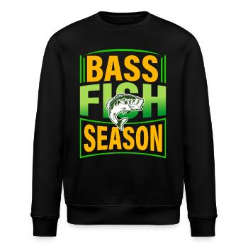 Barschfisch-Saison - Stanley/Stella Unisex Bio-Sweatshirt ROLLER - Schwarz - Vorne - Nik (191cm)