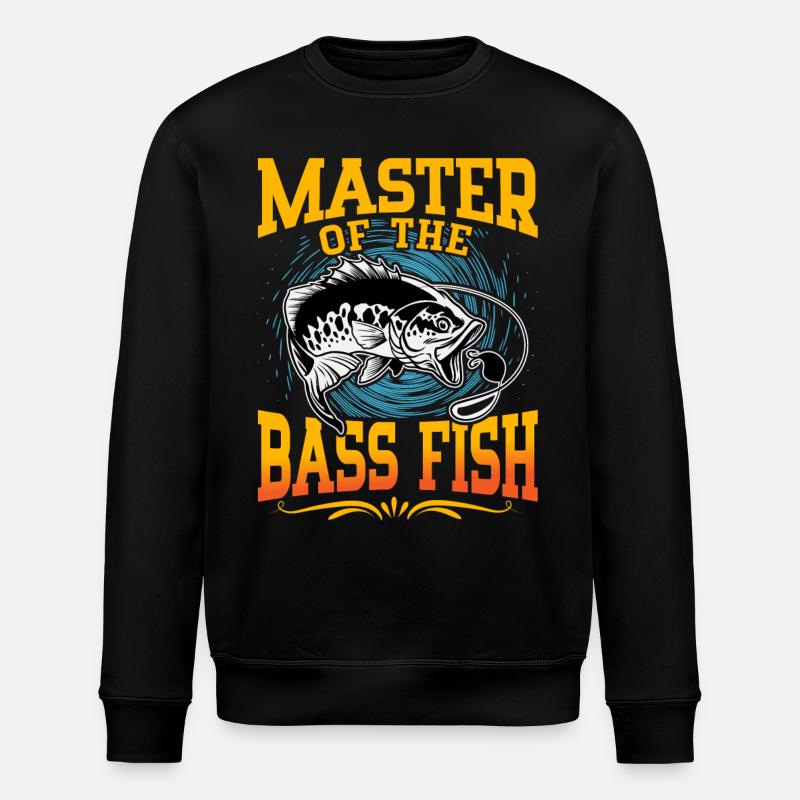 Meister des Barschfisches - Stanley/Stella Unisex Bio-Sweatshirt ROLLER - Schwarz