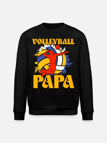 Volleyball Papa - Stanley/Stella Unisex Bio-Sweatshirt ROLLER - Schwarz