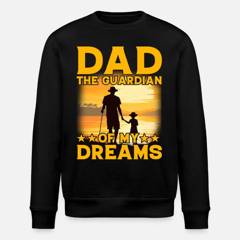 Papa, der Wächter, träumt - Stanley/Stella Unisex Bio-Sweatshirt ROLLER - Schwarz