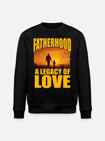 Fatherhood a legacy of love - Stanley/Stella ROLLER Unisex Organic Sweatshirt - black