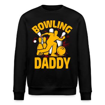 Bowling Papa - Stanley/Stella Unisex Bio-Sweatshirt ROLLER - Schwarz - Vorne - Nik (191cm)