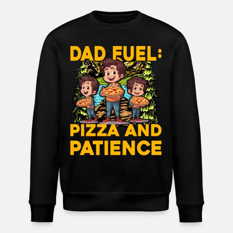 Papa Fuel Pizza et Patience - Sweat bio ROLLER Stanley/Stella Unisexe - noir