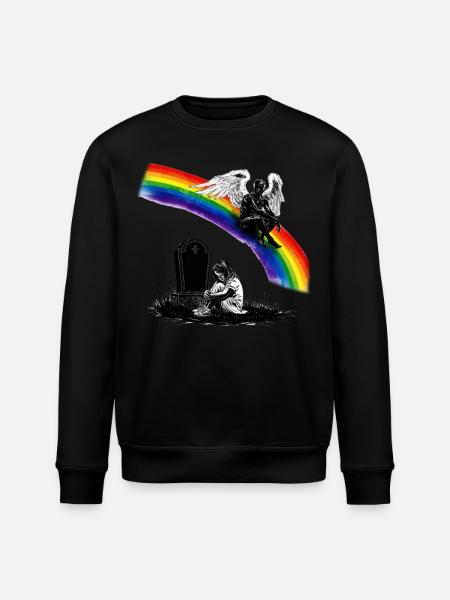 Daughter Dad Mourning Angel - Stanley/Stella ROLLER Unisex Organic Sweatshirt - black