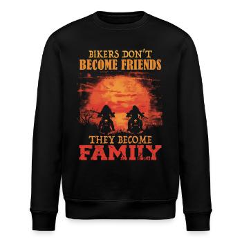 Motorradfahrer Geschenk für Motorrad Clubs Vereine - Stanley/Stella Unisex Bio-Sweatshirt ROLLER - Schwarz - Vorne - Nik (191cm)