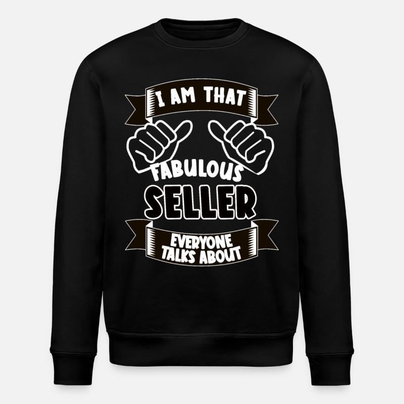 Verkäufer Lustiger Spruch Geschenkidee - Stanley/Stella Unisex Bio-Sweatshirt ROLLER - Schwarz