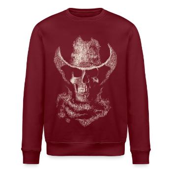 skull cowboy - Sweat bio ROLLER Stanley/Stella Unisexe - bordeaux - Devant - Nik (191cm)