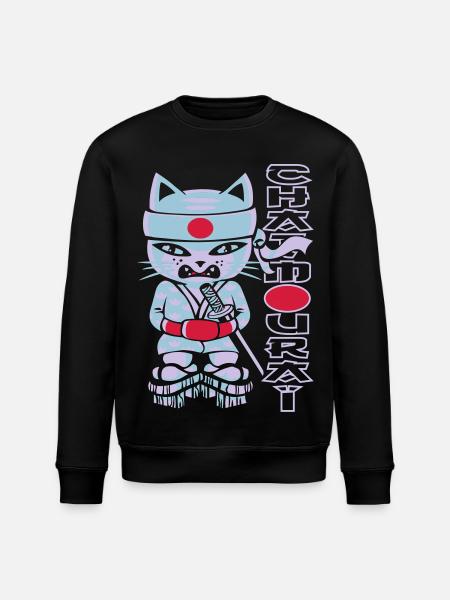 Chat mouraï flex - Stanley/Stella ROLLER Unisex Organic Sweatshirt - black