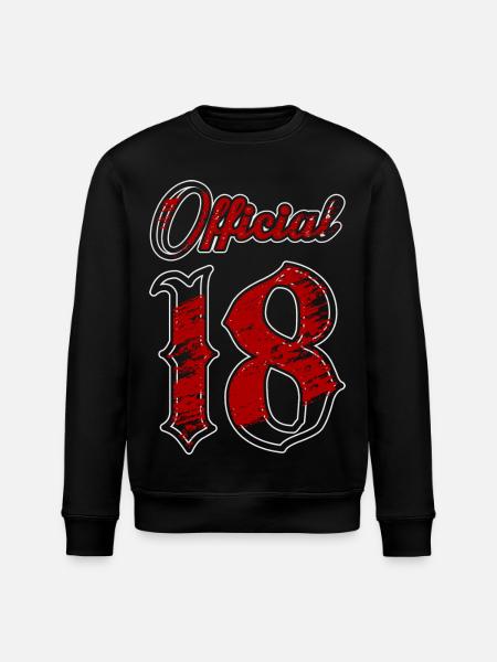 Officially 18 years - Stanley/Stella ROLLER Unisex Organic Sweatshirt - black