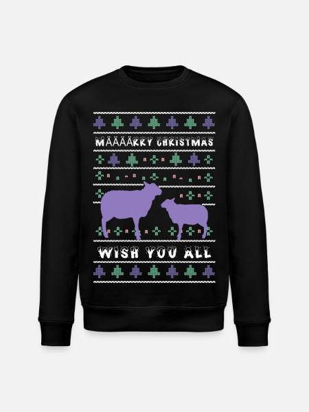 Määäärry Christmas Sheep - Stanley/Stella ROLLER Unisex Organic Sweatshirt - black