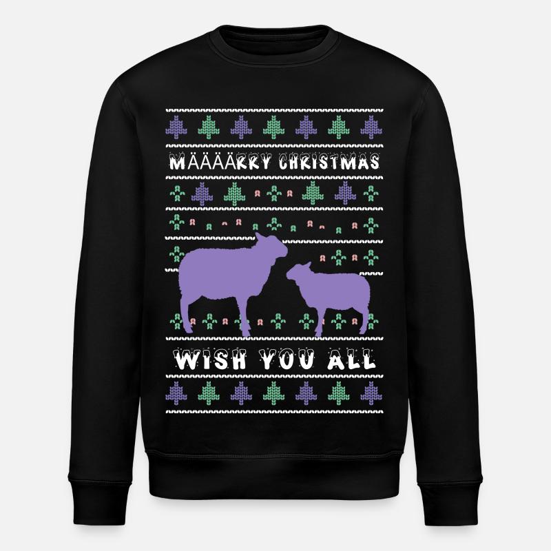 Määäärry Christmas Sheep - Stanley/Stella ROLLER Unisex Organic Sweatshirt - black