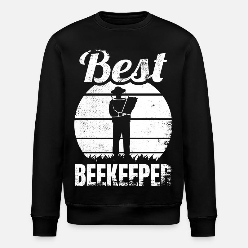 Funny beekeeper - Stanley/Stella ROLLER Unisex Organic Sweatshirt - black