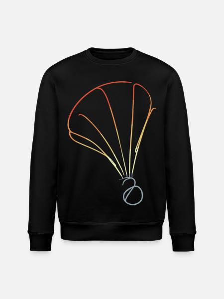 Retro Shuttlecock Sketch - Stanley/Stella ROLLER Unisex Organic Sweatshirt - black