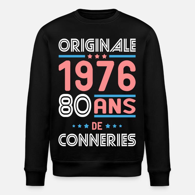 Original – 1976 – 50 Jahre - Stanley/Stella Unisex Bio-Sweatshirt ROLLER - Schwarz