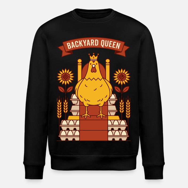 Poulet Reine de Jardin - Sweat bio ROLLER Stanley/Stella Unisexe - noir