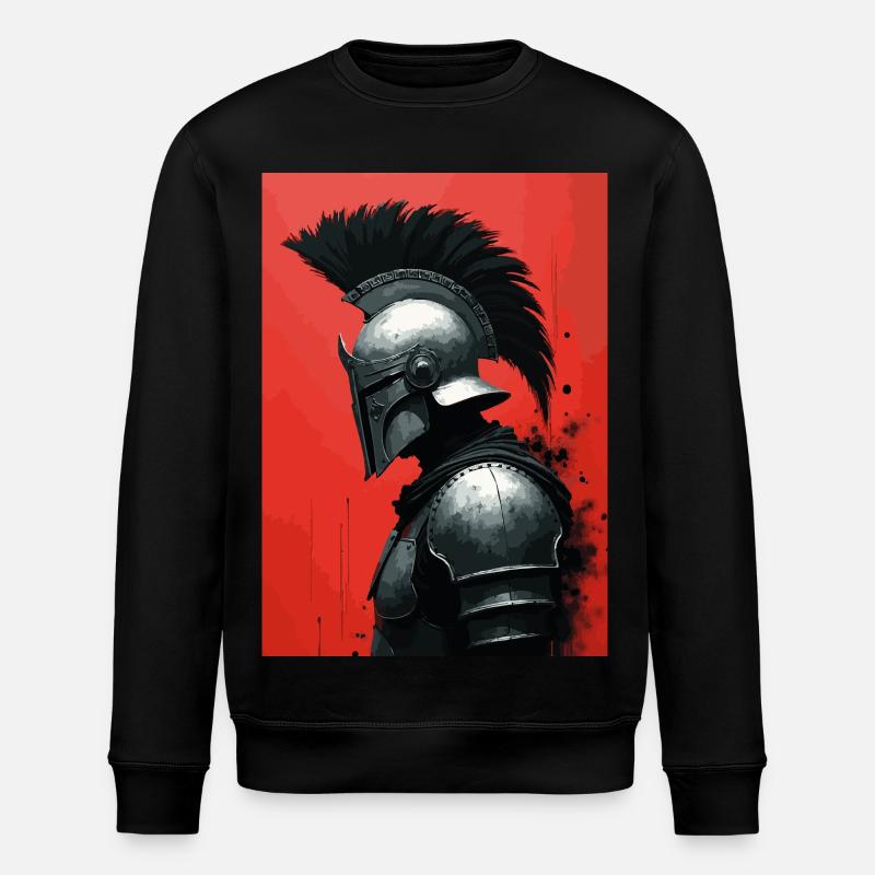 Rouge guerrier spartiate - Sweat bio ROLLER Stanley/Stella Unisexe - noir
