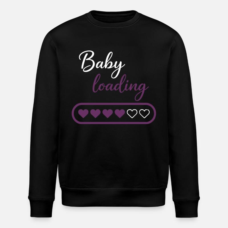 Baby loading herz - Stanley/Stella Unisex Bio-Sweatshirt ROLLER - Schwarz