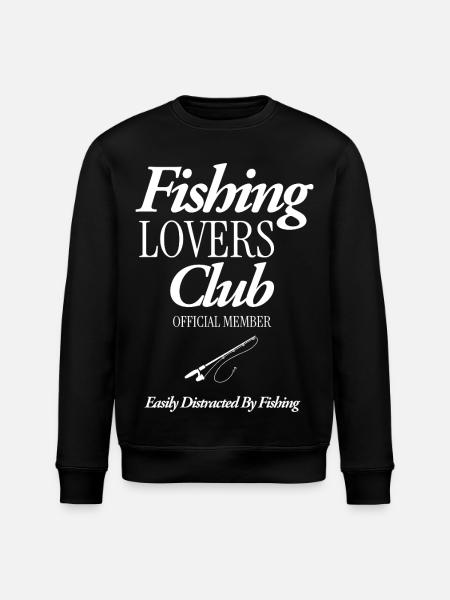 Fishing Lovers Club - Stanley/Stella ROLLER Unisex Organic Sweatshirt - black
