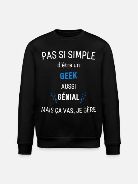 Tolles Geek-T-Shirt - Stanley/Stella Unisex Bio-Sweatshirt ROLLER - Schwarz