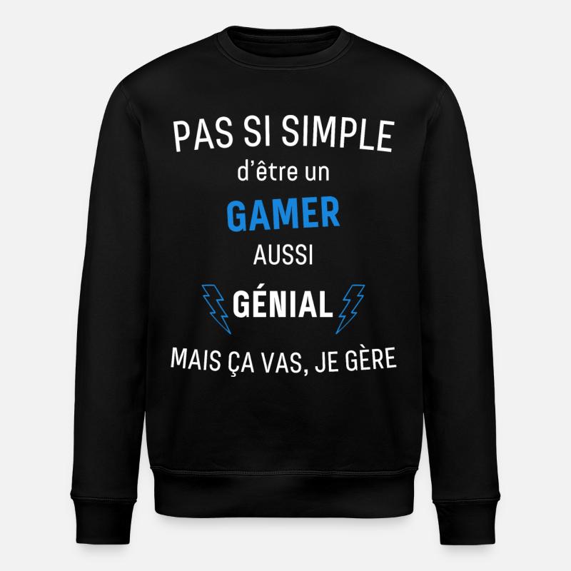 Awesome Gamer - Stanley/Stella ROLLER Unisex Organic Sweatshirt - black