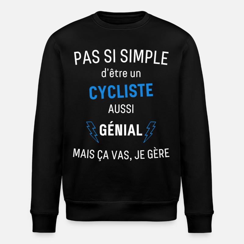 Toller Radfahrer - Stanley/Stella Unisex Bio-Sweatshirt ROLLER - Schwarz