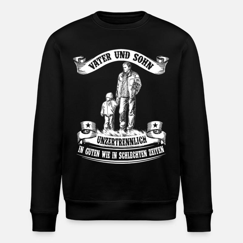 Père et fils - inséparables - Sweat bio ROLLER Stanley/Stella Unisexe - noir