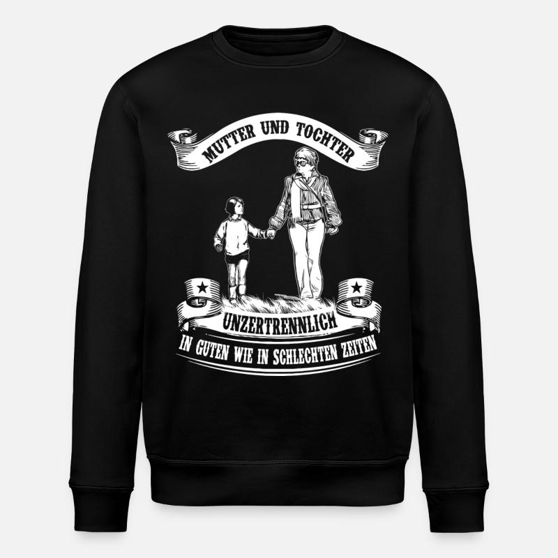 Mutter und Tochter - Unzertrennlich - Stanley/Stella Unisex Bio-Sweatshirt ROLLER - Schwarz