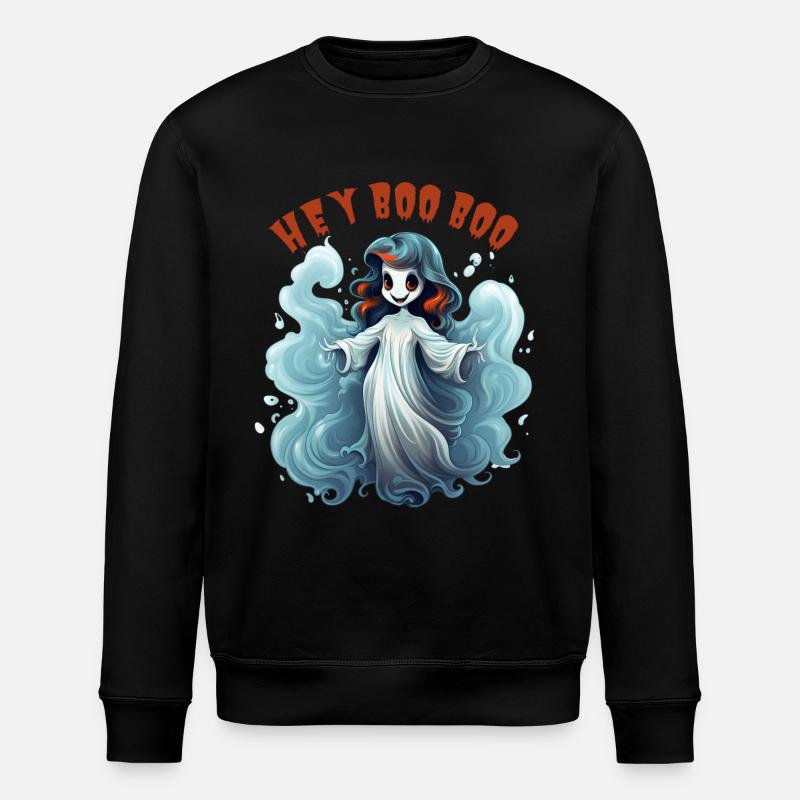 HEY BOO BOO - Stanley/Stella Unisex Bio-Sweatshirt ROLLER - Schwarz
