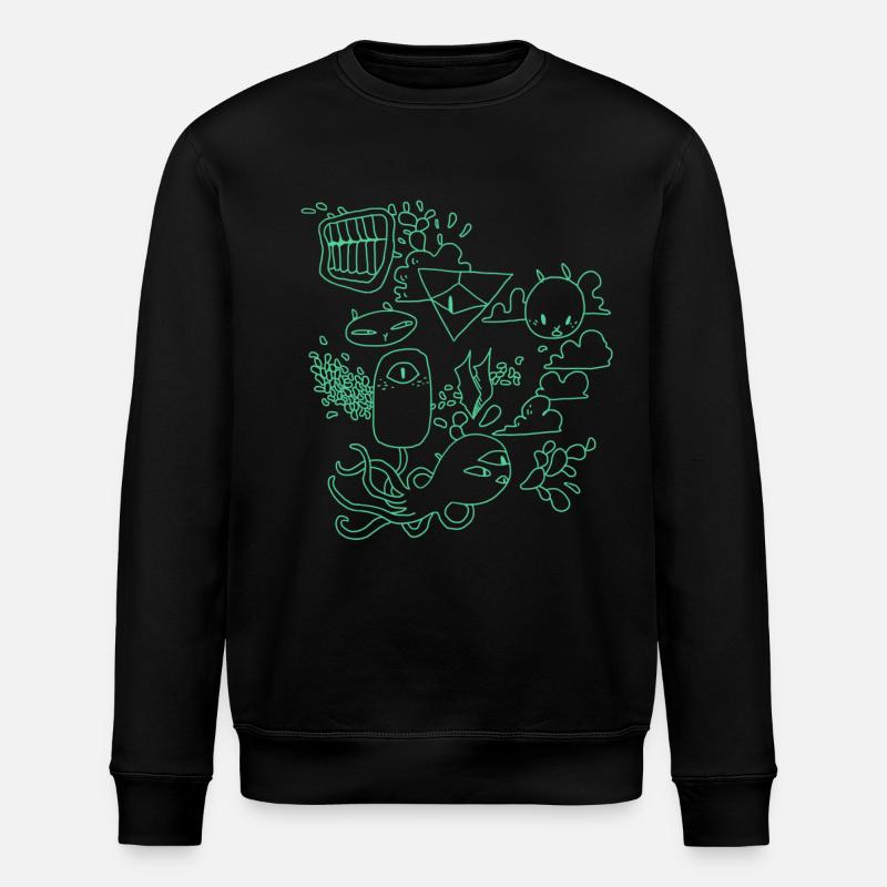 Grumpy Kaninchen - Stanley/Stella Unisex Bio-Sweatshirt ROLLER - Schwarz