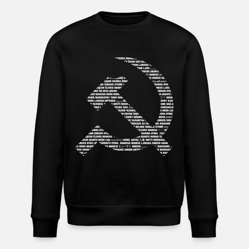 Human Sickle and hammers - Stanley/Stella ROLLER Unisex Organic Sweatshirt - black