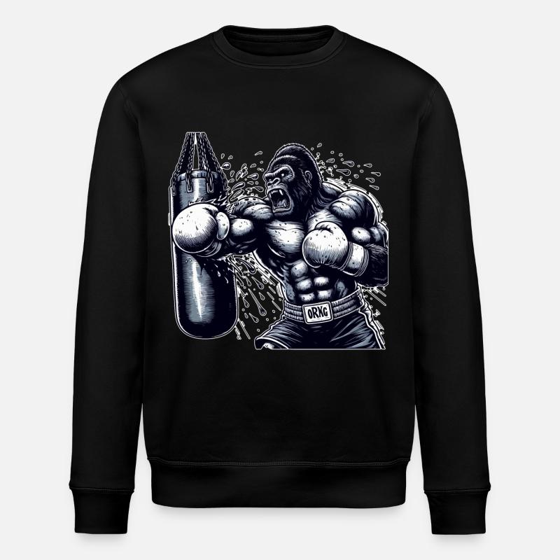 Boxing Gorilla - Stanley/Stella ROLLER Unisex Organic Sweatshirt - black