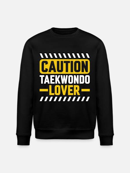 Caution Taekwondo Lover - Stanley/Stella ROLLER Unisex Organic Sweatshirt - black