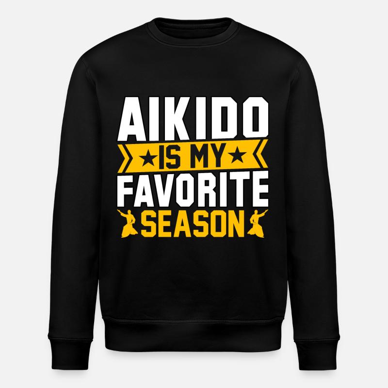 L’aïkido est ma saison préférée - Sweat bio ROLLER Stanley/Stella Unisexe - noir