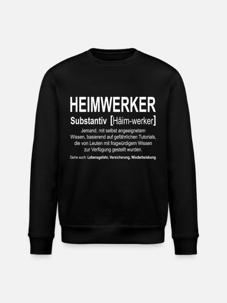 Heimwerker - Bedeutung - Stanley/Stella Unisex Bio-Sweatshirt ROLLER - Schwarz